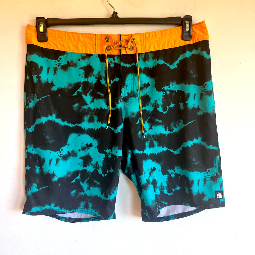 Reef Surf Brand Surfing Board Shorts Mens 36 Multicolored Design Back Pocket